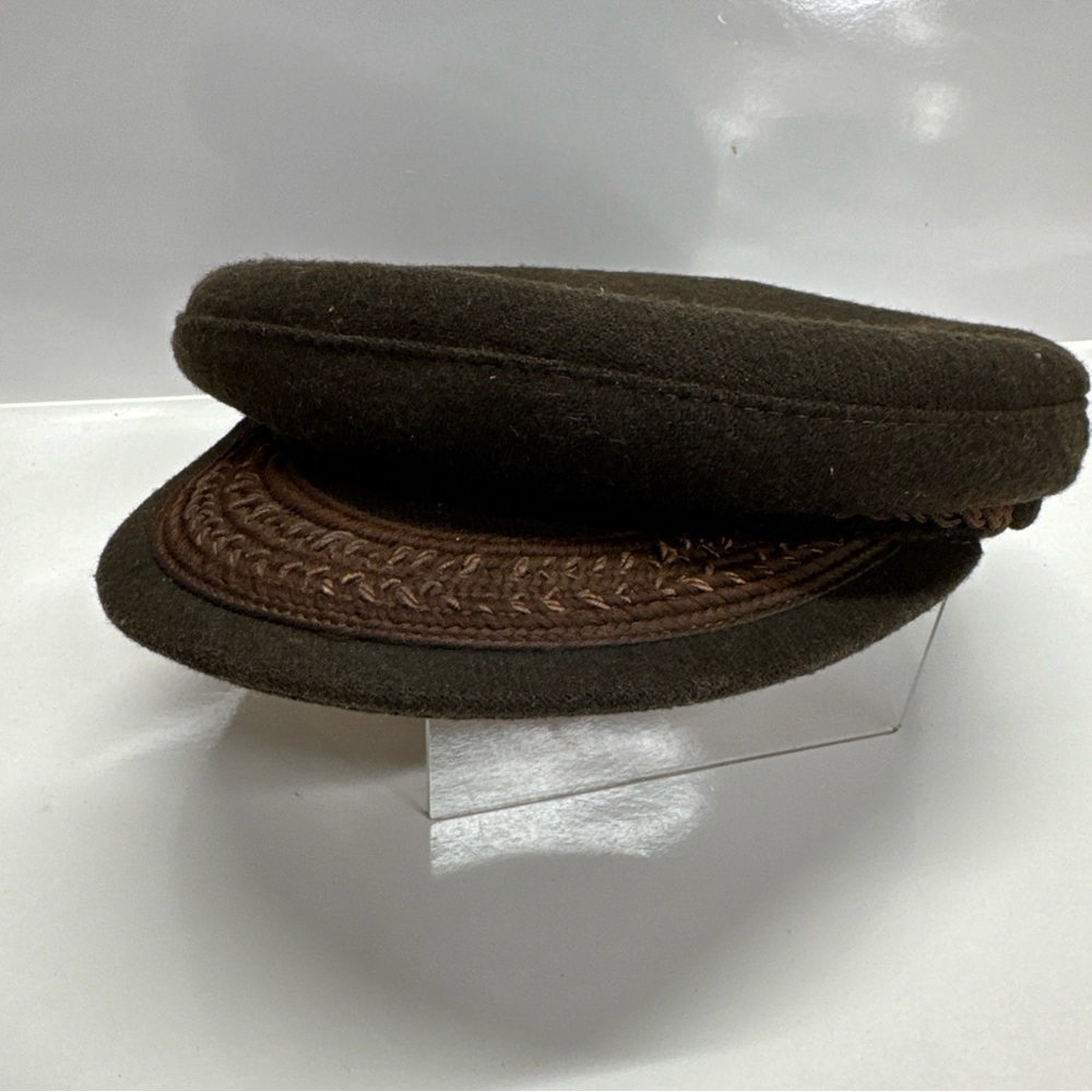 Vintage McGregor Headwear Wool Newsboy Hat. Brown. Large.
